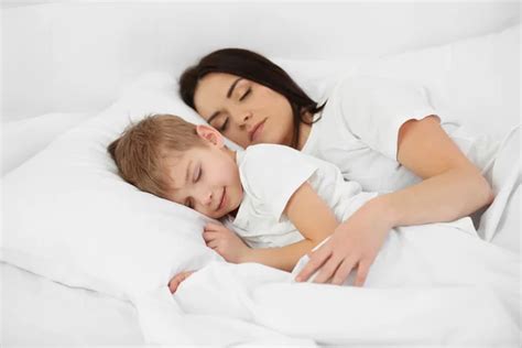 Mother And Son Sleeping In Bed stock videos and footage